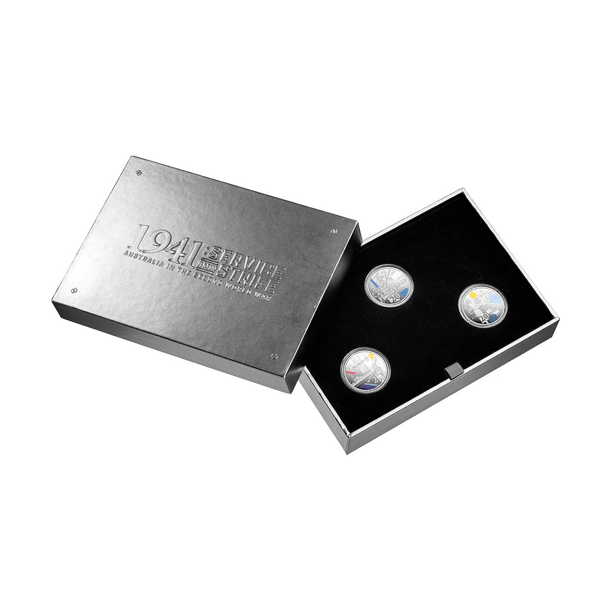 2026 Australia WWII Service Amid Strife 20c Coloured Silver Proof 3-Coin Set