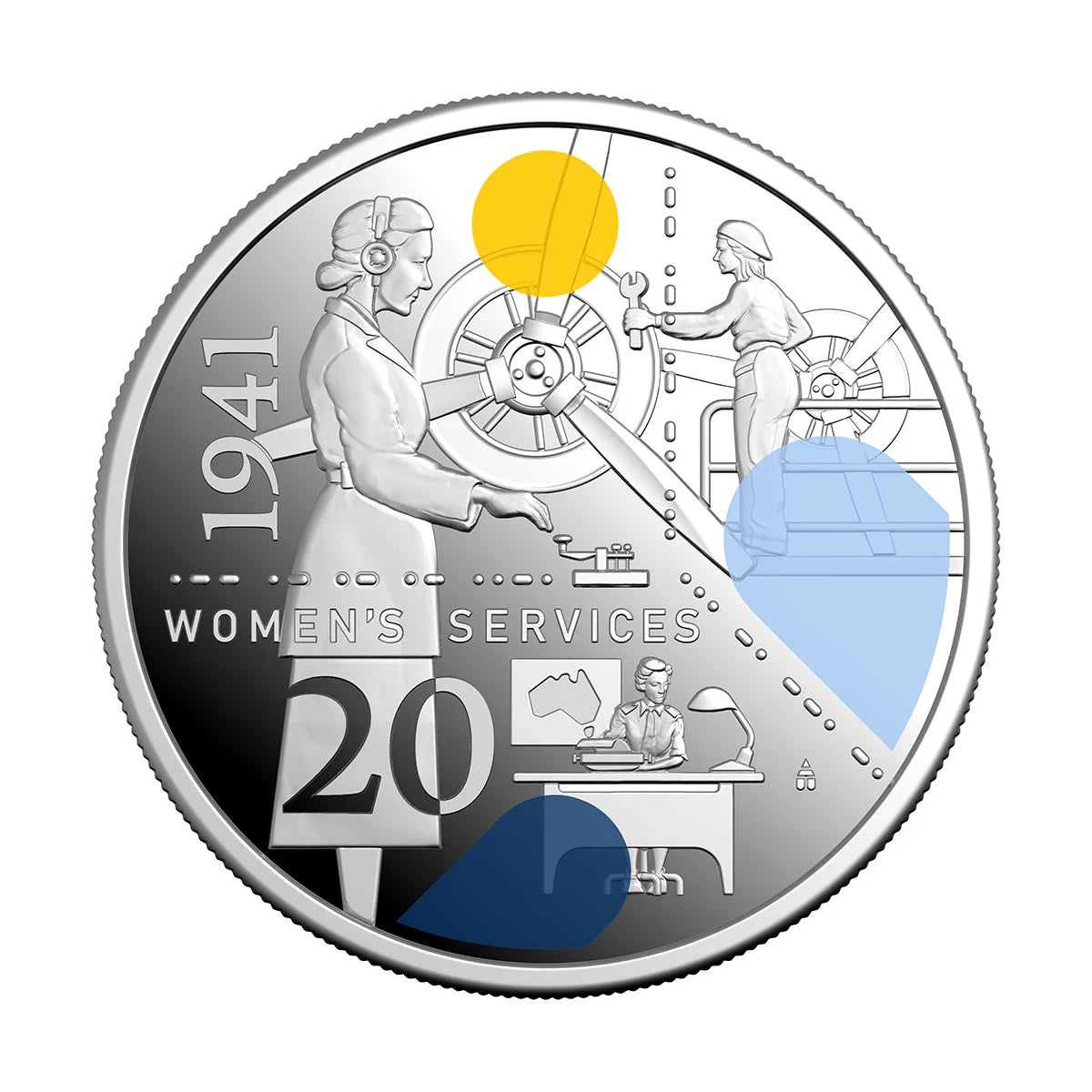 2026 Australia WWII Service Amid Strife 20c Coloured Silver Proof 3-Coin Set