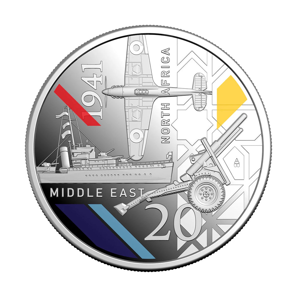 2026 Australia WWII Service Amid Strife 20c Coloured Silver Proof 3-Coin Set