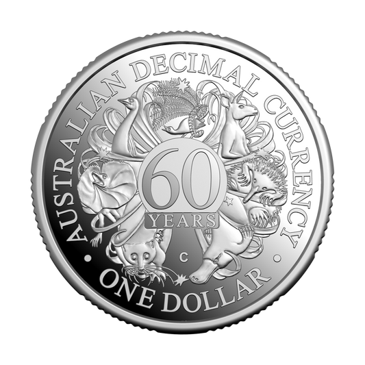 2026 60th Anniversary of Decimal Currency $1 C Mintmark Fine Silver Proof Coin