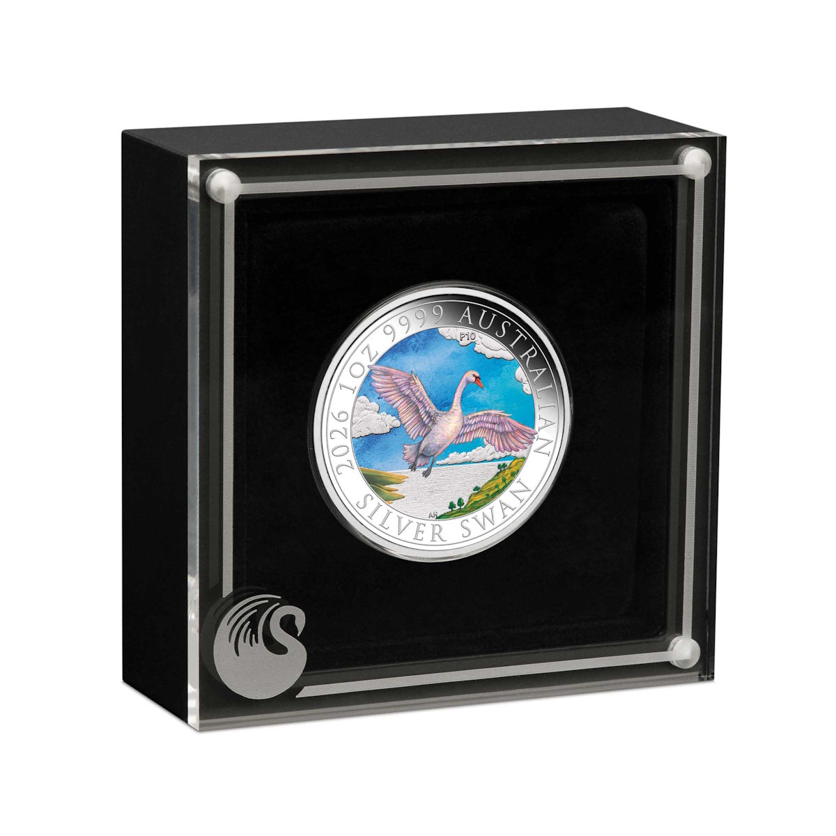 2026 Australian Swan 10th Anniversary 1oz Silver Coloured Coin