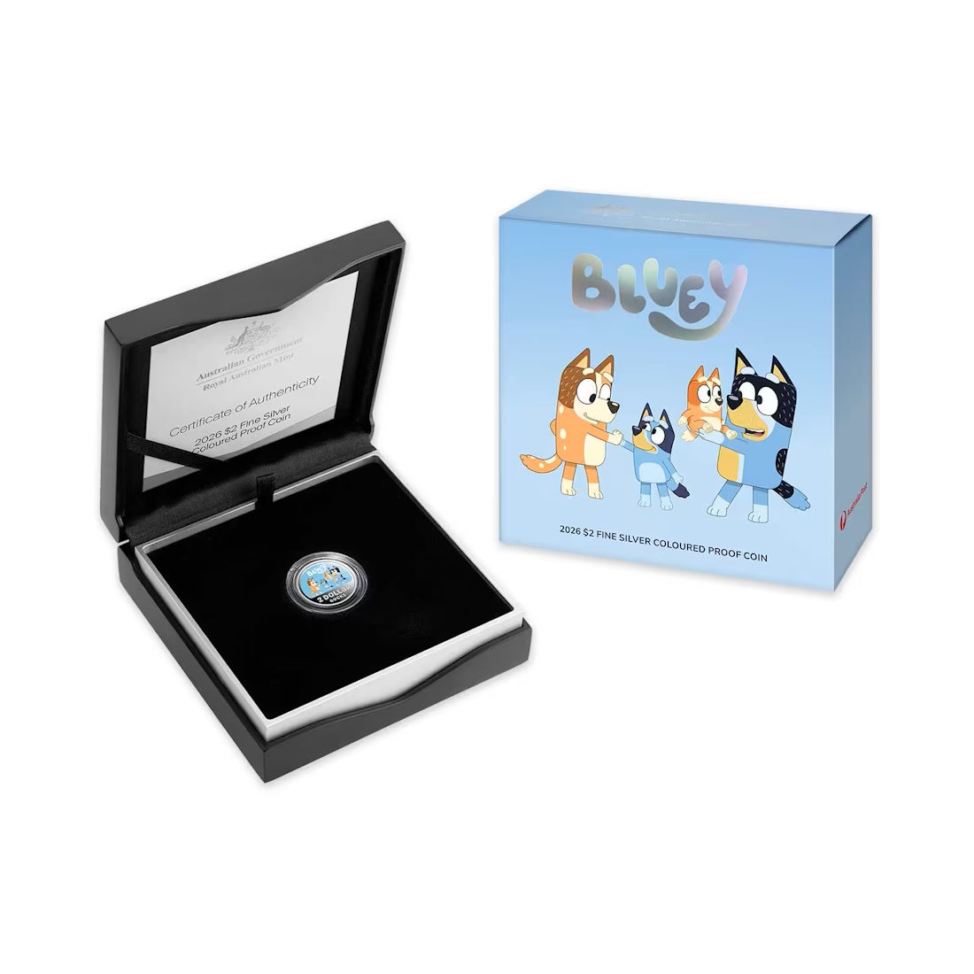 2026 Bluey $2 Coloured Silver Proof Coin