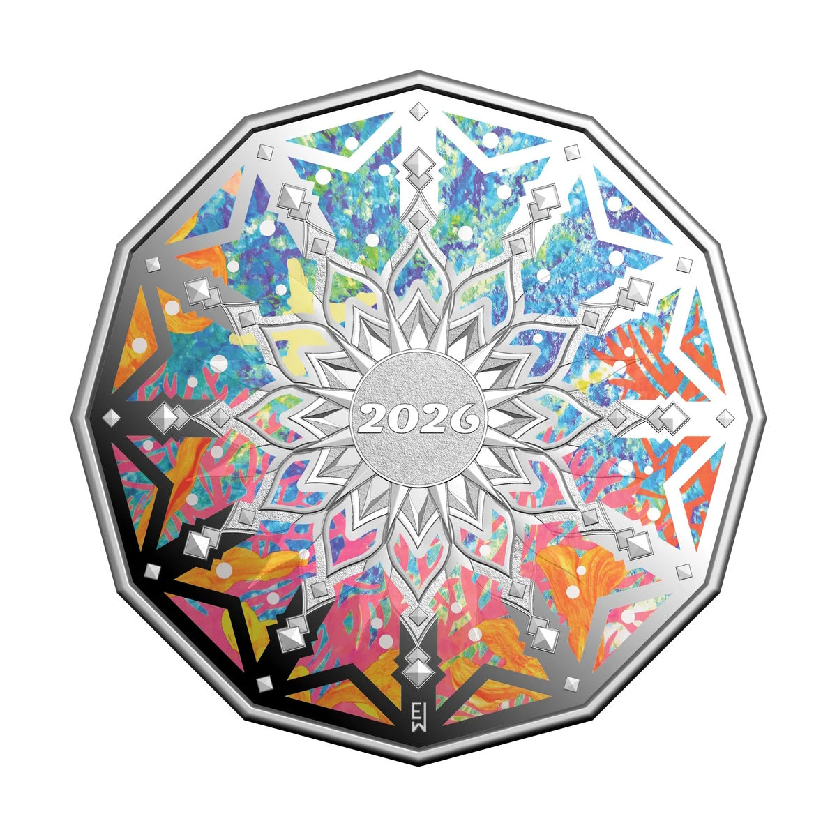 2026 Colours of Christmas 50c Coloured Silver Proof Coin