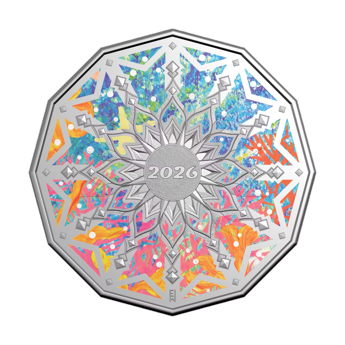 2026 Colours of Christmas 50c Coloured UNC Coin