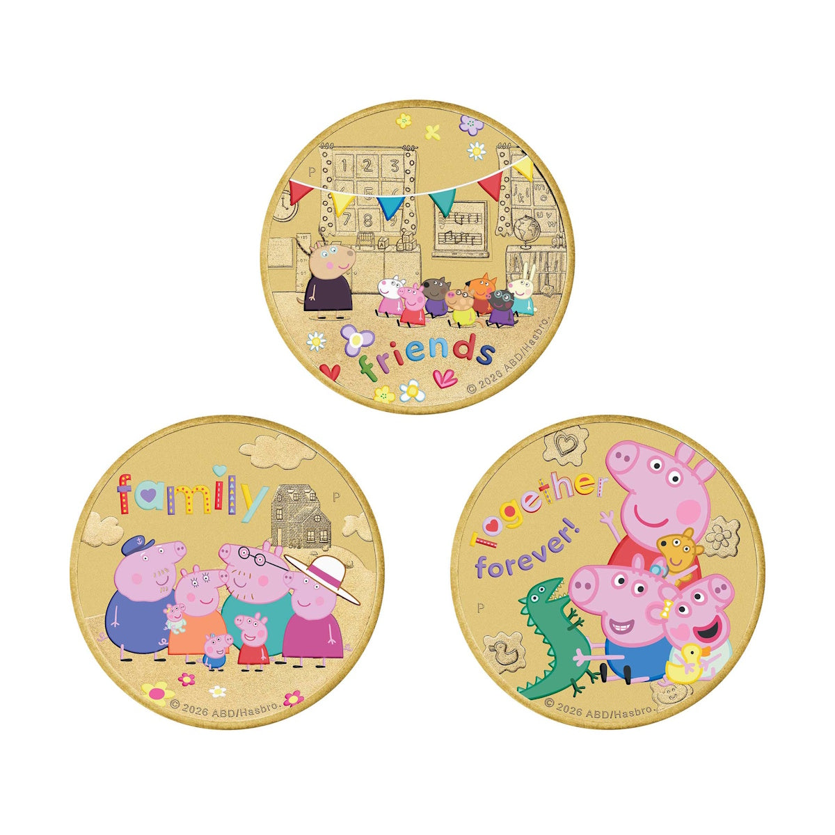 2026 Peppa Pig Three-Coin Collection