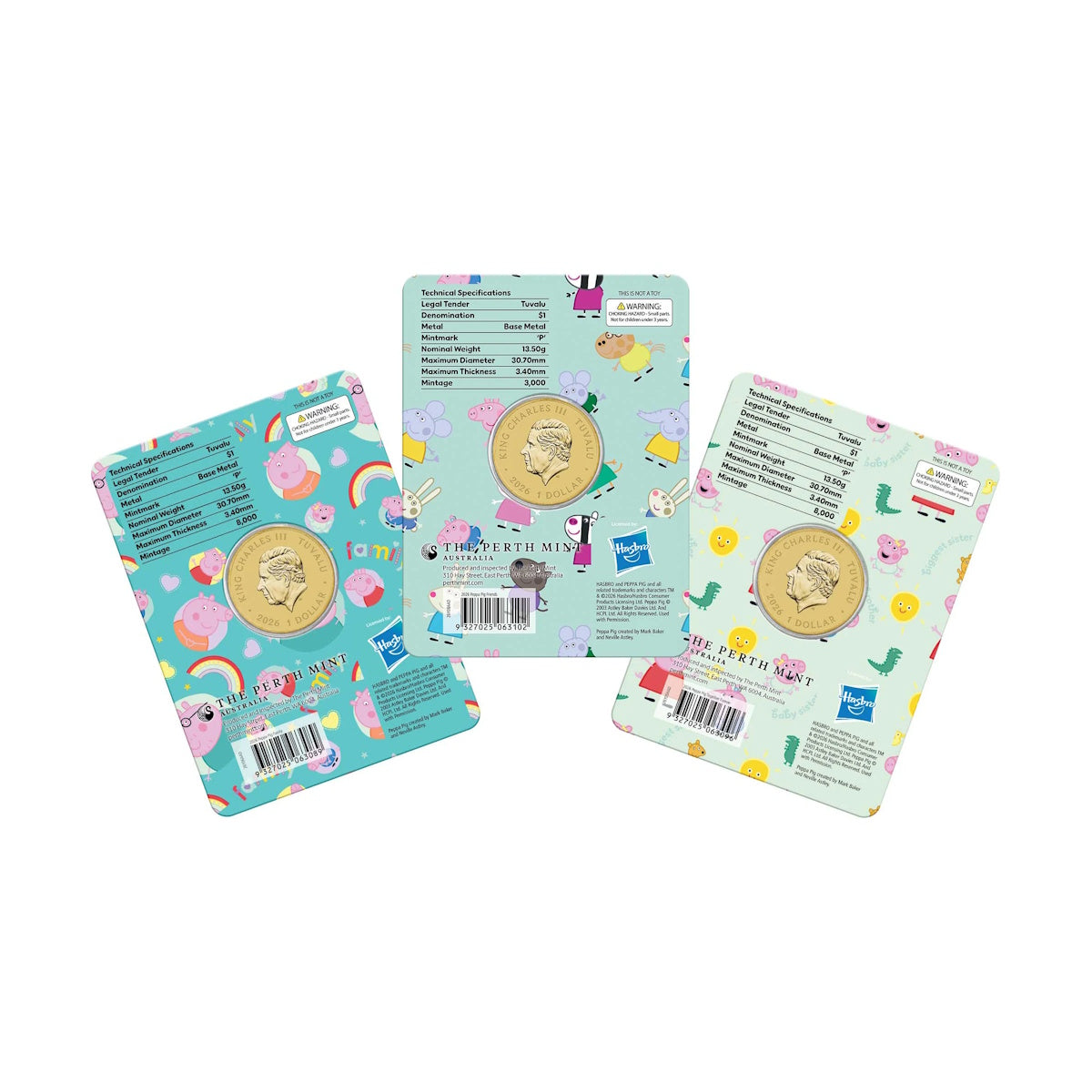 2026 Peppa Pig Three-Coin Collection