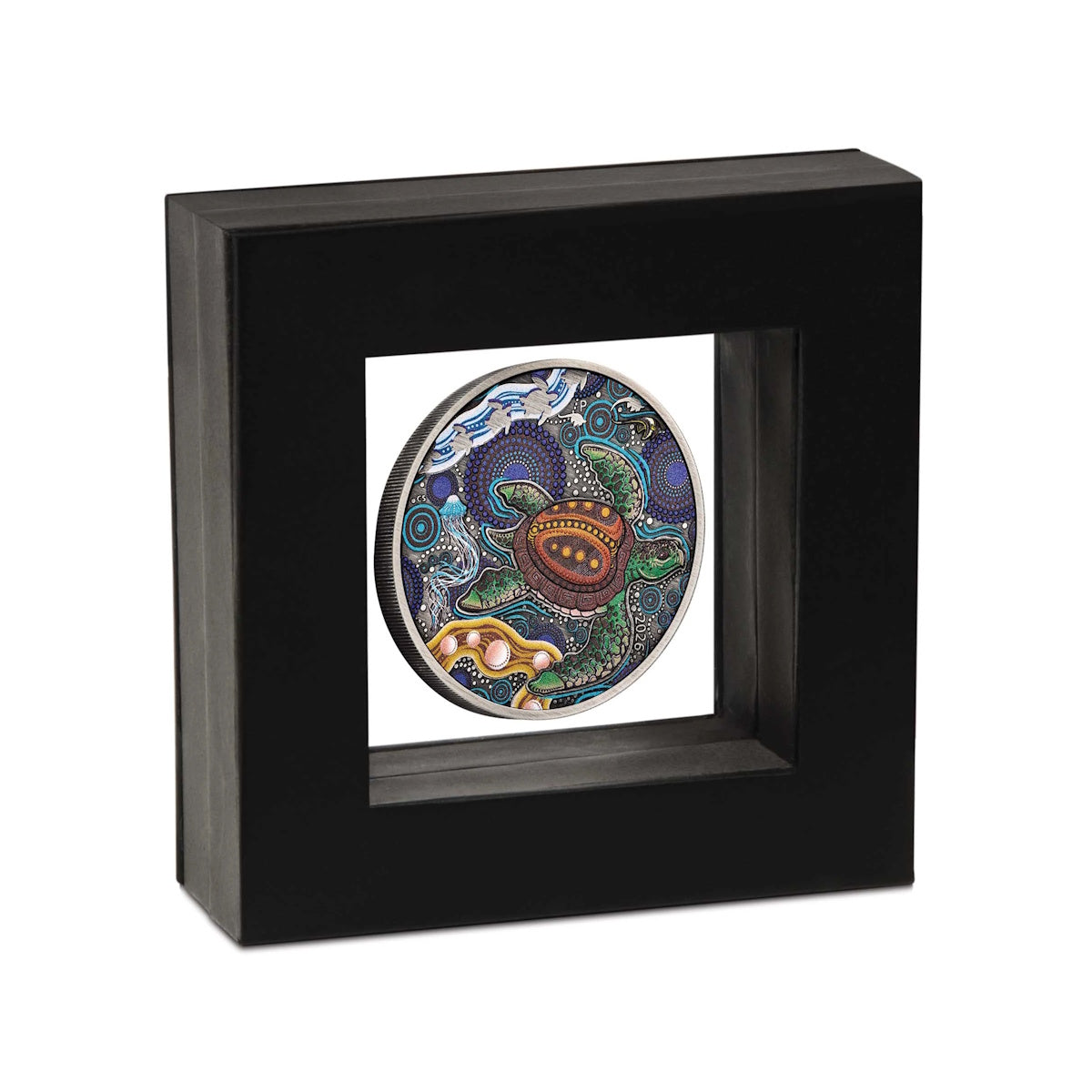 2026 Turtle Yaunati 2oz Silver Antiqued Coloured Coin