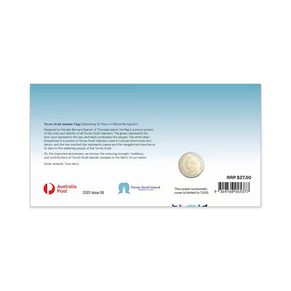 2025 30th Anniversary of the Torres Strait Islander Flag Postal Numismatic Cover (PNC)