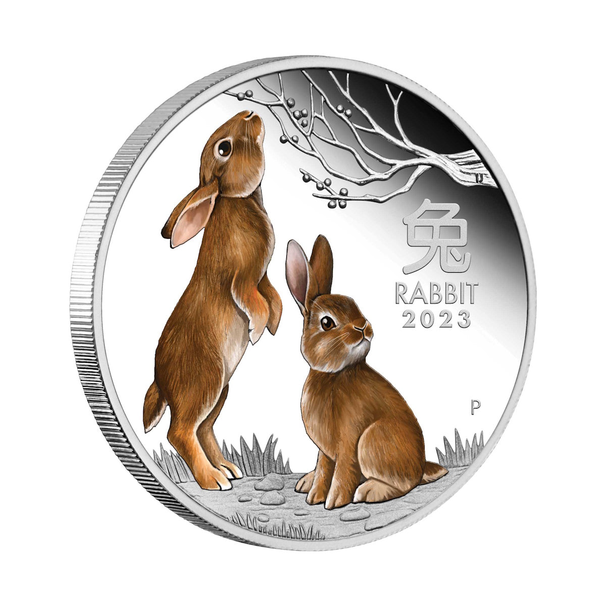 2023 Australian Lunar Series III Year of the Rabbit 1oz Silver Proof Coloured Coin