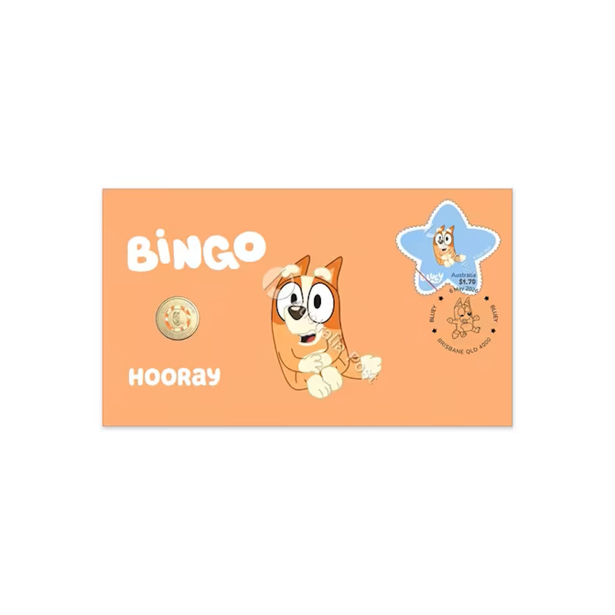2026 Bluey Bingo - Hooray Postal Numismatic Cover (PNC)