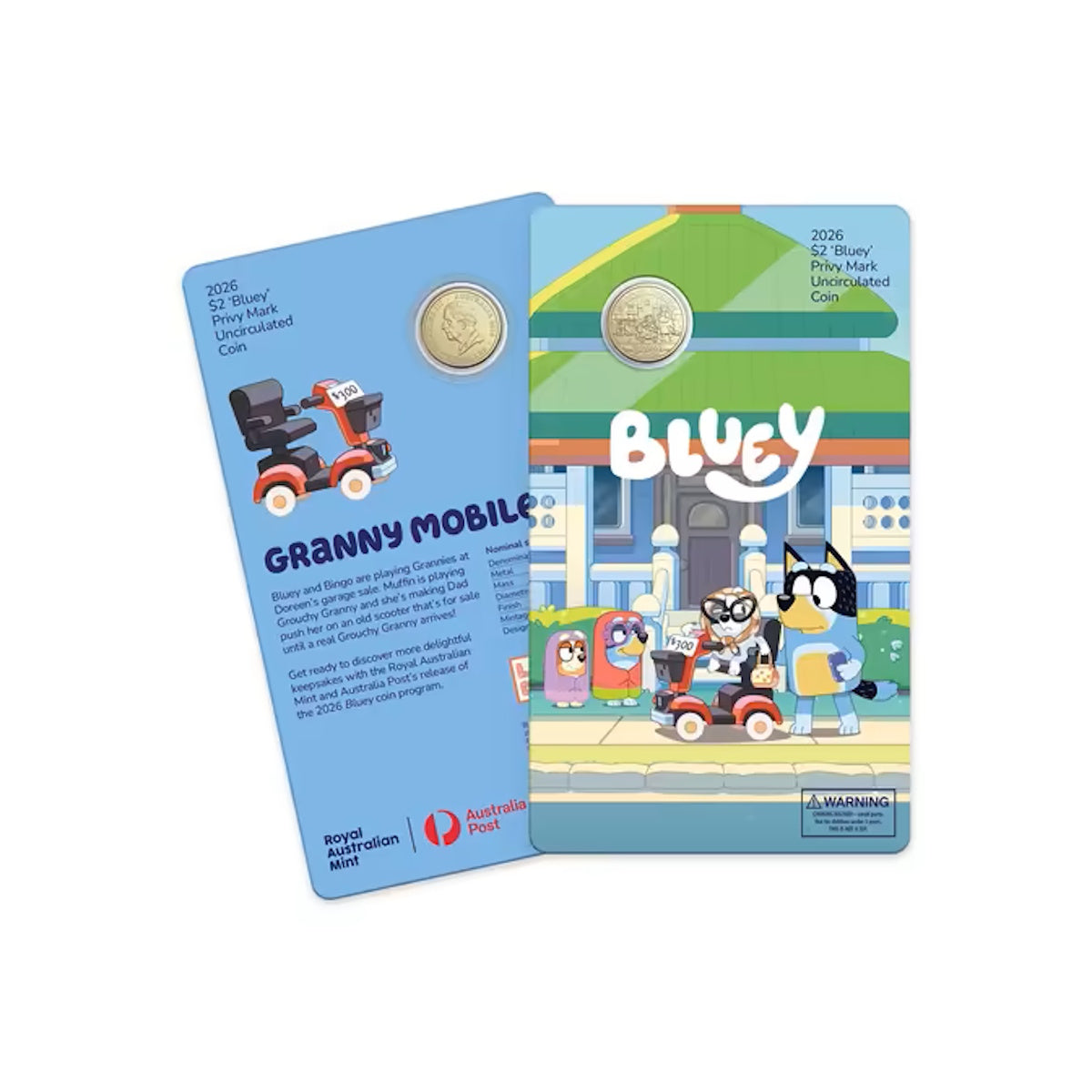 2026 Bluey $2 Coin in Card with Privy Mark - Preorder