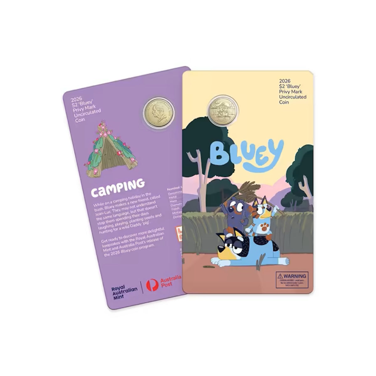 2026 Bluey $2 Coin in Card with Privy Mark - Preorder