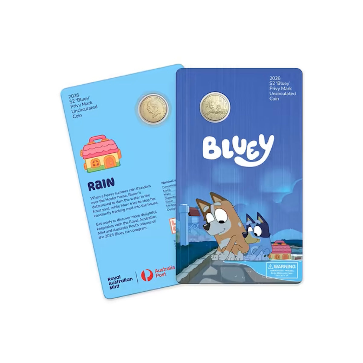 2026 Bluey $2 Coin in Card with Privy Mark - Preorder