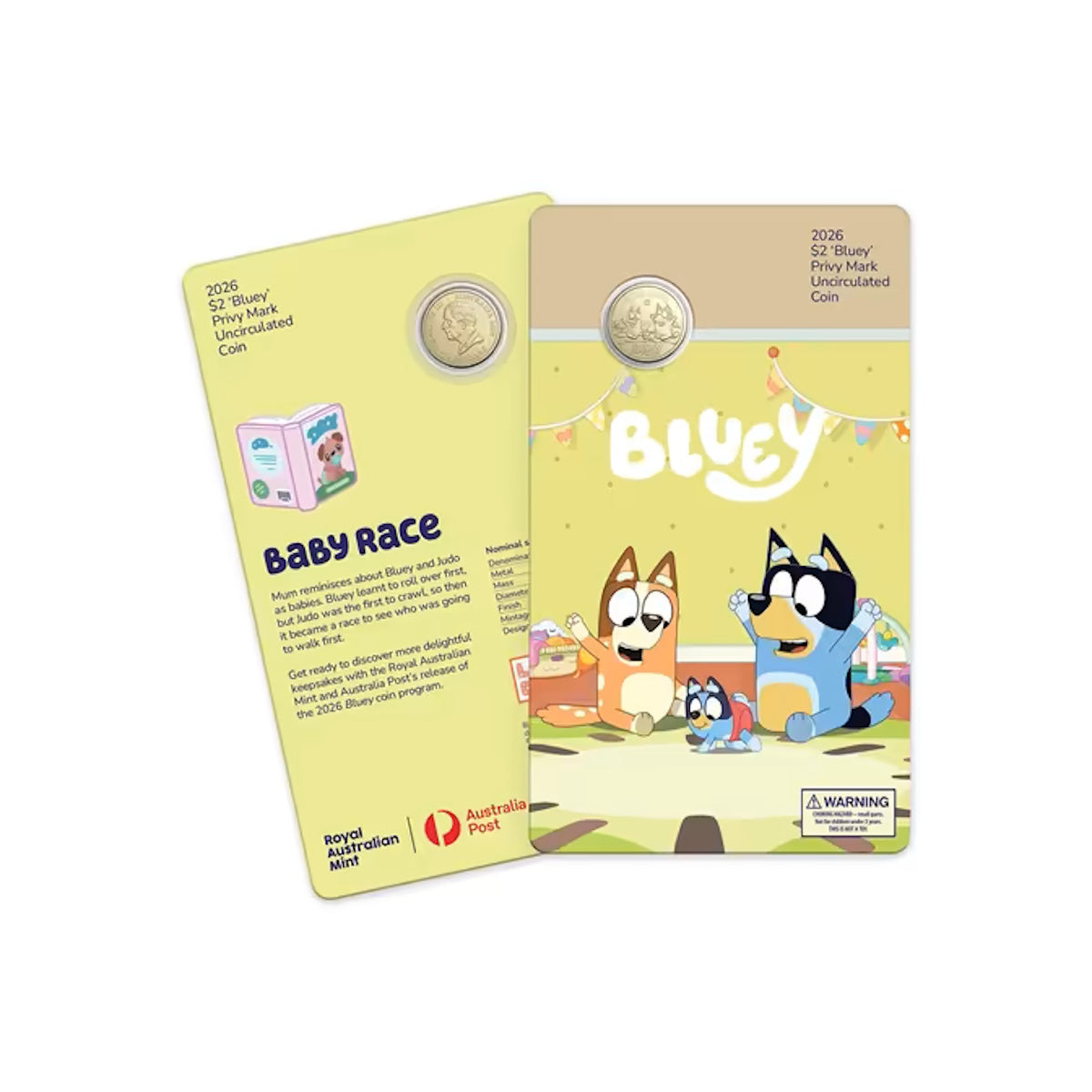2026 Bluey $2 Coin in Card with Privy Mark - Preorder
