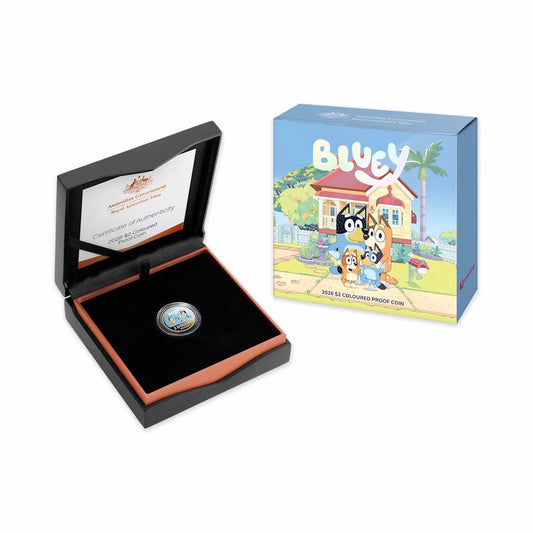 2026 Bluey $2 Coloured AlBr Proof Coin