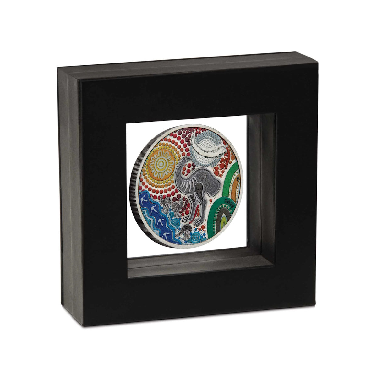 2025 Emu Utingat 2oz Silver Antiqued Coloured Coin