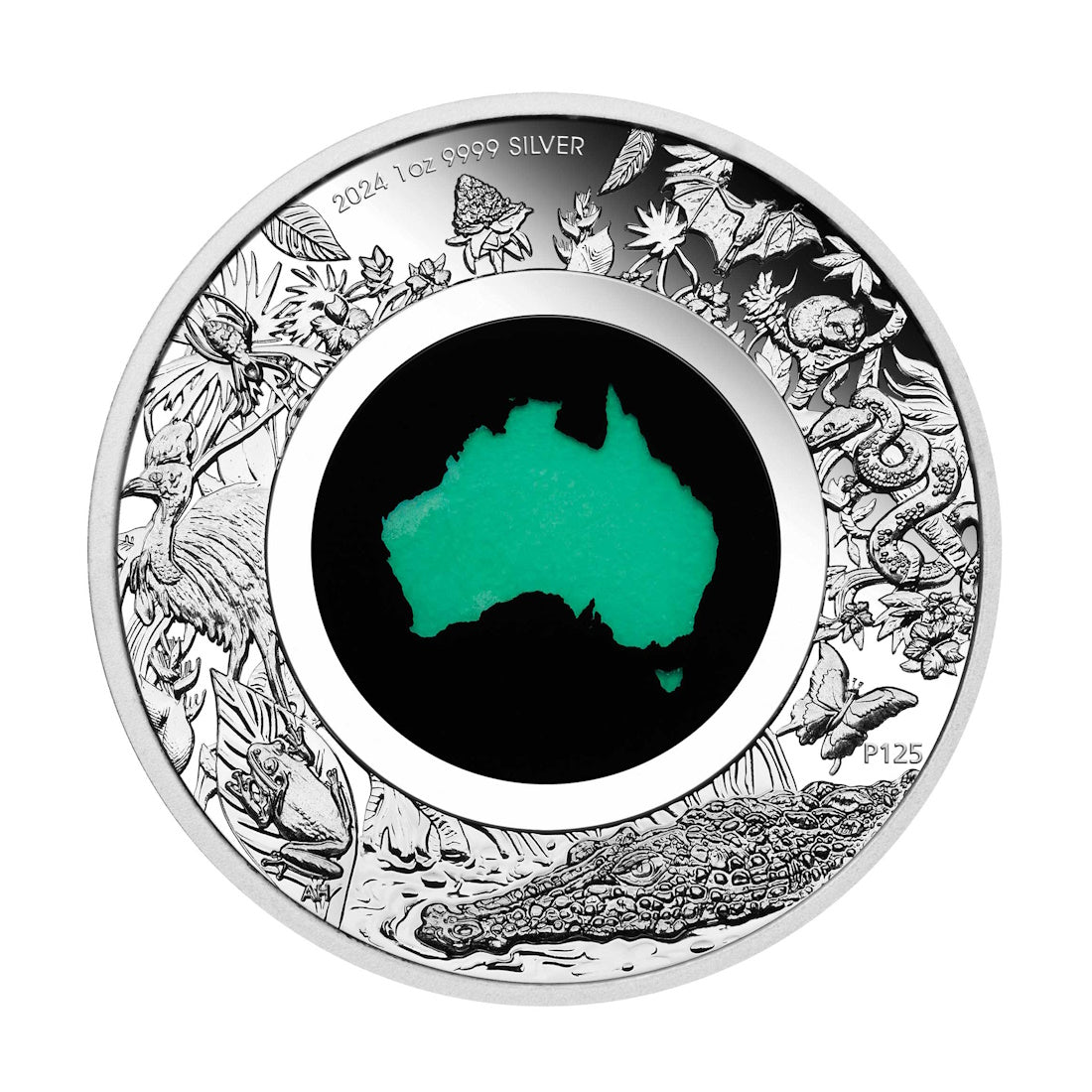 2024 Great Southern Land 1oz Silver Proof Chrysoprase Coin