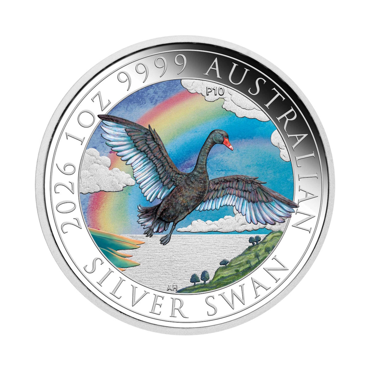 2026 Perth Money Expo ANDA Special Australian Swan 1oz Silver Coloured Coin