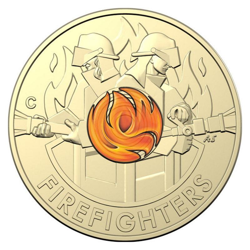 2020 Australia's Firefighter $2 Coloured C Mintmark Coin
