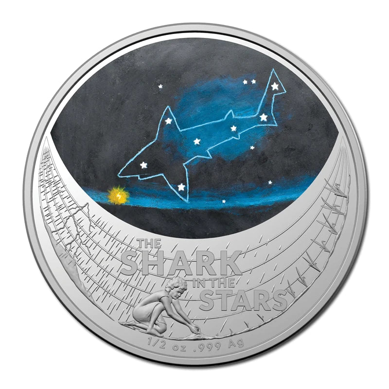 2021 Star Dreaming - The Shark In The Stars 1/2oz Silver $1 UNC