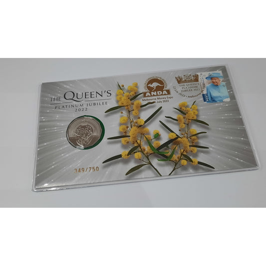 2022 Queen Elizabeth II Platinum Jubilee 50C ANDA Melbourne Limited Edition