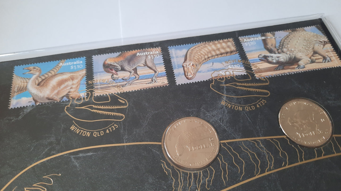 2022 AusPost Impressions Australian Dinosaurs Five-Coin Privy Mark Limited-Edition PNC