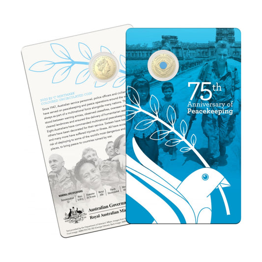 2022 75th Anniversary of Peace Keeping Coloured $2 Mintmark UNC