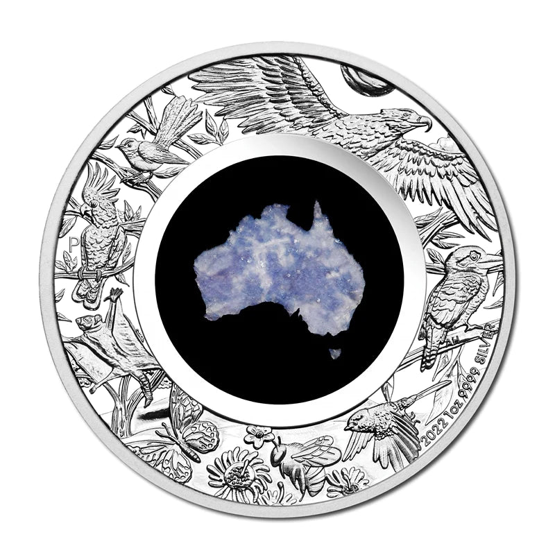 2022 Great Southern Land Blue Lepidolite 1oz Silver Proof