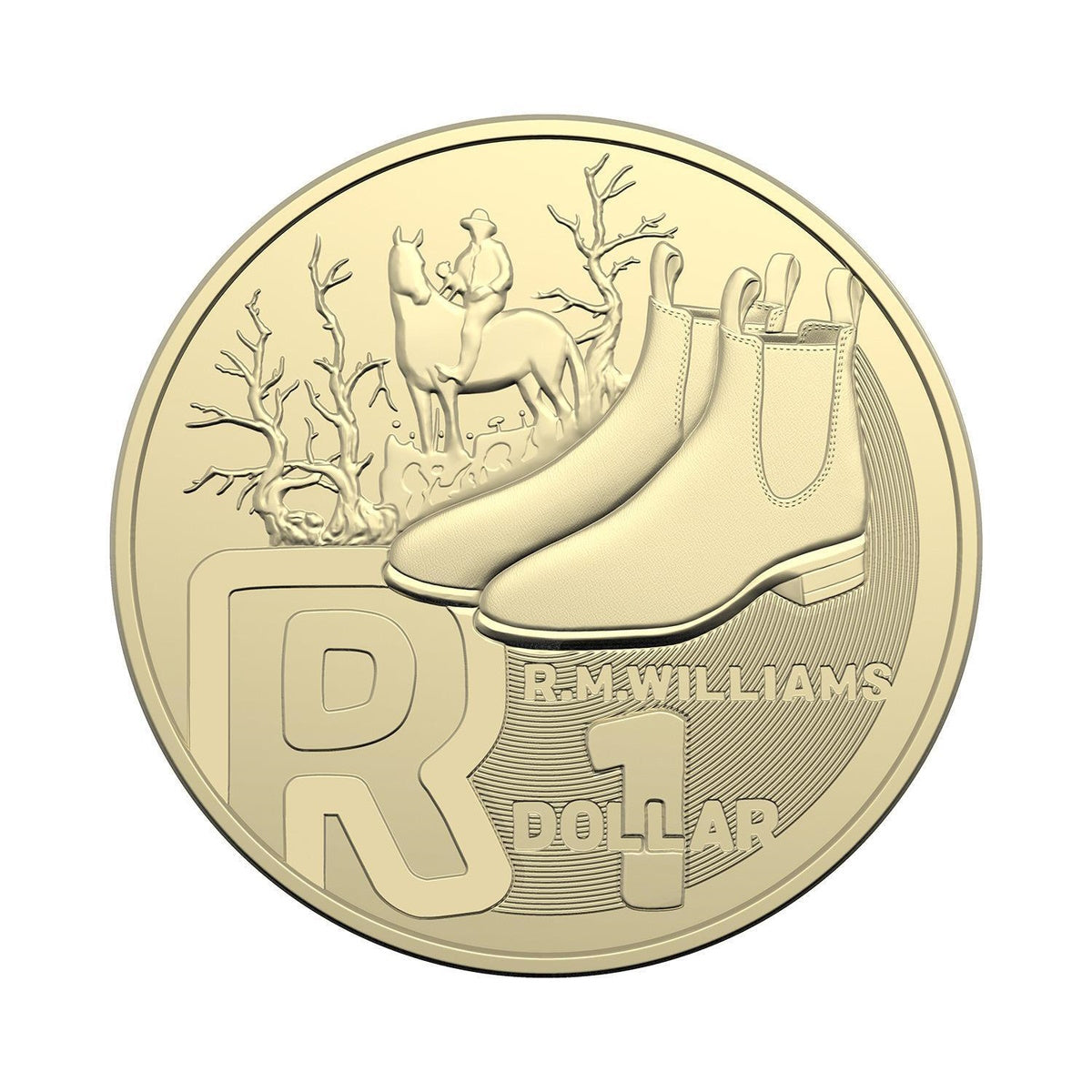 2022 R.M. Williams 90 Years PNC with RAM Great Aussie Coin Hunt 3 $1 "R" Coin