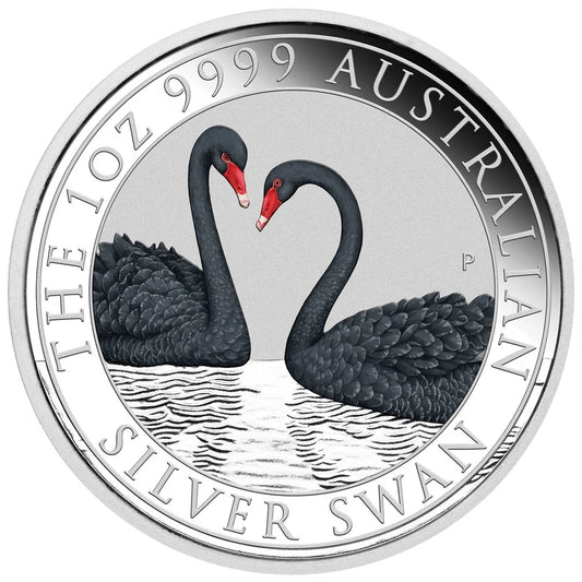 2022 Australian Swan 1oz Silver Coloured Coin