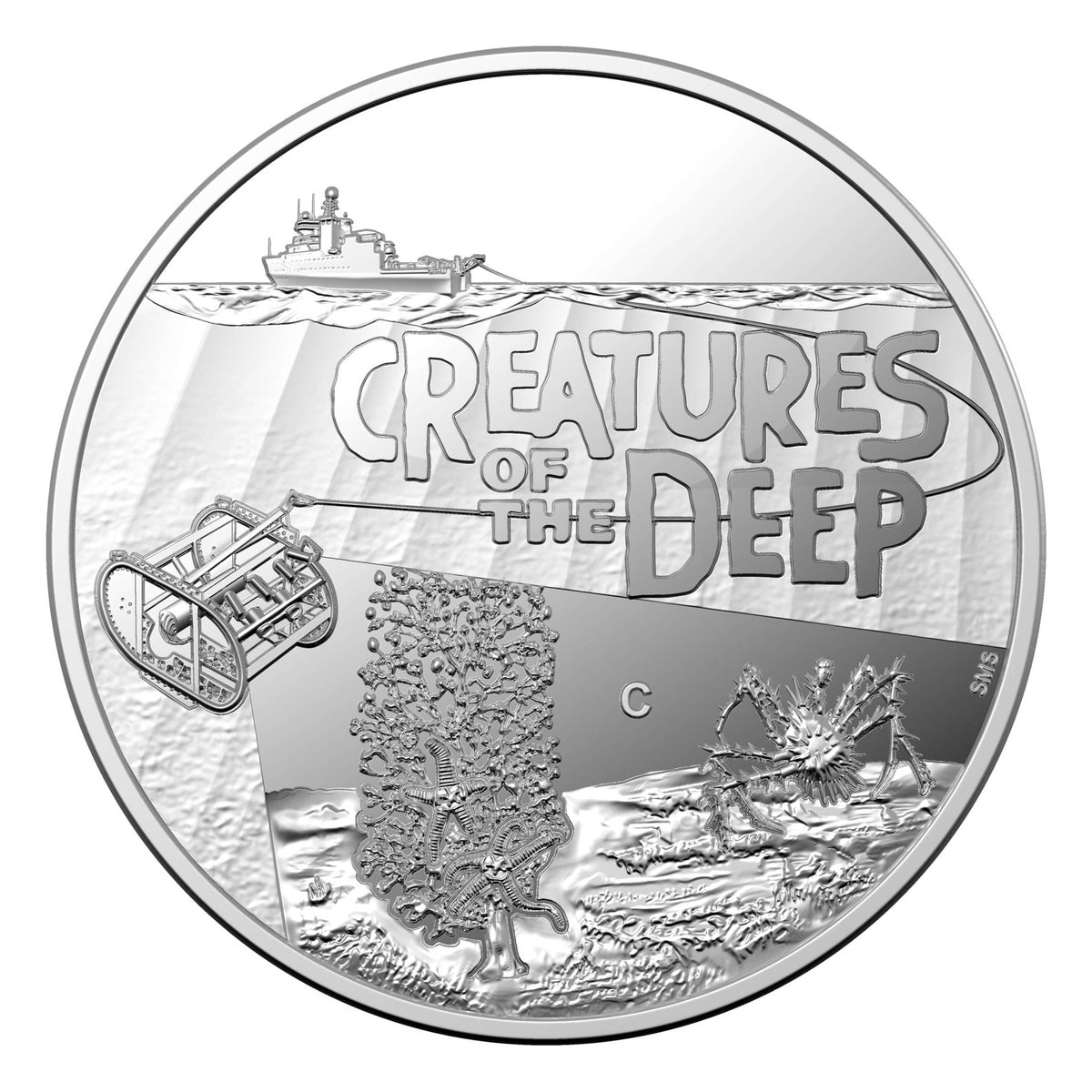 2023 Creatures of the Deep $1 Silver Proof C Mintmark Coin
