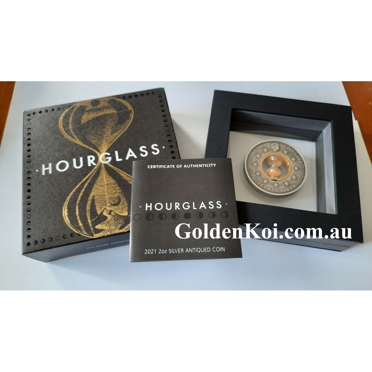 2021 Hourglass $2 2oz Silver Antiqued Coin