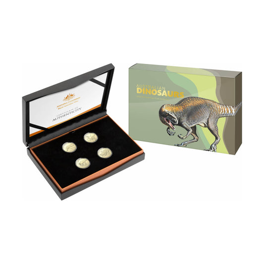 2022 Australian Dinosaurs $1 Proof Four Coin Collection